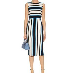 Dolce & Gabbana Sleeveless Riga Striped Silk-Blend Dress